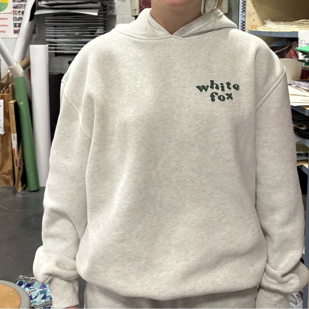 White Fox Gray Hoodie
